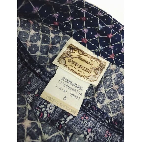 Vintage Gunne Sax Button-Front Prairie Skirt in Navy | Size XXS - Picture 7 of 7